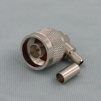 Antenne coaxiale RF, connecteur mâle de type N à angle droit à sertir pour câble RG58 LMR195 LMR200 RG142
