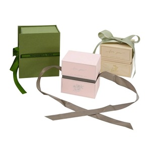 Green Magnetic Gift <b>Box</b> with Ribbon, Book Shaped Rigid <b>Box</b> for <b>Wedding</b> Birthday - Product Image 4
