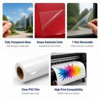 Film transparent pour vitres, rouleau amovible, garantie 1 an, matériau automobile, vente en gros, flexible, MOQ pour autocollant teinté pour vitres de véhicule