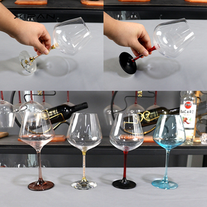 Copas de Vino de Cristal Transparente Retro Ecológicas Decoradas con Logotipo Personalizado, Capacidad de 500-700 ml para Vino Tinto, Blanco y Cabernet, Excelente - Product Image 4