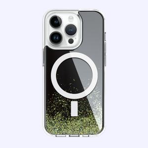 Étui en résine époxy Aikusu avec miroir électro-plaqué pour iPhone, coque de téléphone avec miroir magnétique pour iPhone 15 Pro Max, coque miroir - Product Image 1