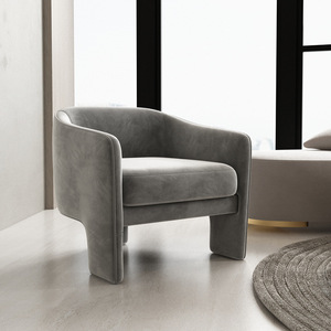 Sofá Pequeño de Terciopelo Estilo Wabi-Sabi <span class=keywords><strong>para</strong></span> Sala de Estar, Hotel o Apartamento Minimalista, Sillón de Descanso <span class=keywords><strong>para</strong></span> Salón de Belleza - Product Image 2