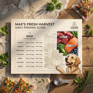 Tarjetas de agradecimiento personalizadas de primera calidad con impresión del logotipo del fabricante para paquetes de comida para perros, con la historia de la marca. - Product Image 4