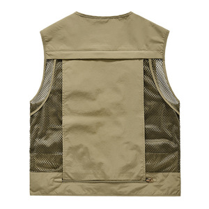 Gilet de pêche et de photographie multi-poches en maille à séchage rapide pour homme, idéal pour les loisirs printemps-automne - Product Image 2