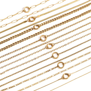Round Carabiner Lock Necklace | 18K PVD Gold Plated Stainless Steel <b>Chain</b> for DIY Jewelry Making | Waterproof, Hypoallergenic - Product Image 5