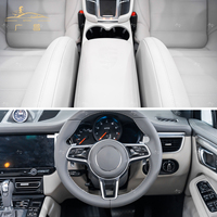 Housse de siège de voiture de luxe en cuir véritable pour Porsche Macan 2014-2023, kit d'ameublement intérieur de haute qualité