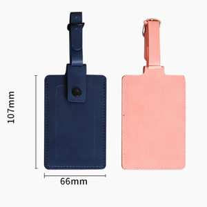 Etiqueta de Equipaje de Viaje de Cuero PU de Doble Cara con Diseño de Botones, Creativa, Resistente al Agua, Duradera, Antipérdida, para Identificación en el Reemplazo de Equipaje - Product Image 6