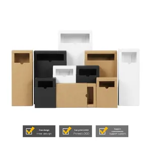 Boîte-cadeau de carte noire en papier Kraft de marque Zog 350gsm boîte d'emballage de style tiroir pliable Application universelle - Product Image 5
