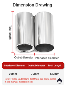 Tubos de escape de coche para BMW E36 E46 E90 E91 E92 E93 316i <span class=keywords><strong>318i</strong></span> 320i 325i 330i Acero inoxidable M Punta de silenciador de punta de escape de rendimiento - Product Image 5