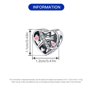 Pulsera de cuentas con forma de corazón, temática de viajes, original, de nicho, de alta gama, hecha a mano, para mujer. - Product Image 3