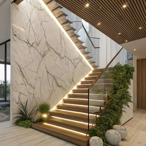 Prima hiện đại tùy chỉnh thẳng cầu thang Chất lượng cao Cầu Thang Gỗ Tread thẳng cầu thang - Product Image 2