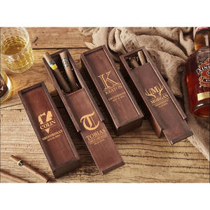 Humidor de Cigarros Rectangular Clásico de Madera con Acabado Lacado Marrón Personalizado, Caja de Regalo para Padrinos de Boda, Solución OEM - Product Image 6