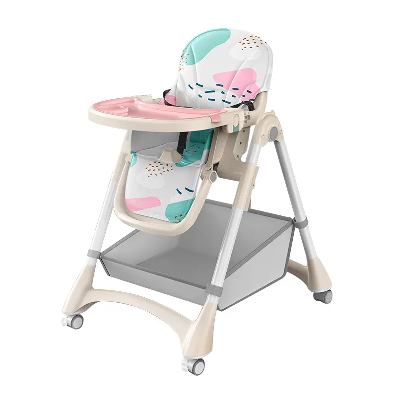 3 in 1 Baby Feeding High Chair Portable Foldable Dining Chair Adjustable Height baby High Chair For Sale