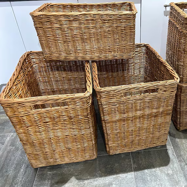 Decorative Weave Basket with Handle Storage