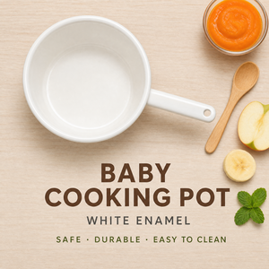 En gros, ensemble de casseroles et poêles en émail blanc avec <span class=keywords><strong>passoire</strong></span> et égouttoir, pour la préparation rapide des aliments pour bébés et la cuisson en petites quantités, ustensiles de cuisine - Product Image 3