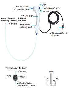 Y5210 Endoscope vétérinaire flexible réutilisable à fibre optique, urétéroscope, <span class=keywords><strong>bronchoscope</strong></span>, cystoscope, otolaryngoscope - Product Image 2