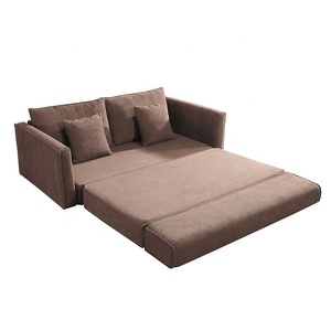 Sofá Cama Convertible Grande y Cómodo sin Marco, Tipo Nube, con Cojín Decorativo, Comprimido al Vacío, con <span class=keywords><strong>Tela</strong></span> de Terciopelo <span class=keywords><strong>Gris</strong></span> Oscuro - Product Image 1
