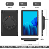 Étui de protection antichute 2-en-1 en TPU et PC avec support pour tablette Samsung Galaxy Tab A7/T505/T500 10,4 pouces