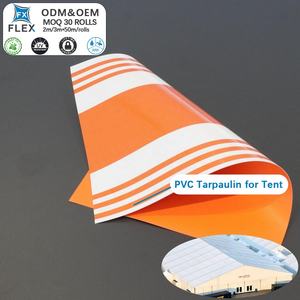 Lona Impermeable de PVC con Rayas FLFX, Lona Resistente a los Rayos UV para Toldo de Jardín - Product Image 1