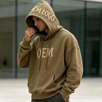 Hoodie surdimensionné personnalisé de haute qualité avec design au dos, broderie personnalisée, impression en relief, impression à la mousse