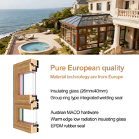 Ventanas Corredizas Horizontales de Aluminio y Madera de Estilo Europeo, Resistentes al Frío y con Aislamiento Térmico, para Cocina, con Certificación Energy Star