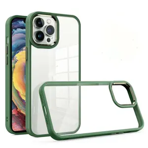 For iPhone 15 Pro Max Luxury Metal Camera Protection Shockproof Armor Case 13 12 11 Pro XR XS 7 8 Plus SE Transparent Cover