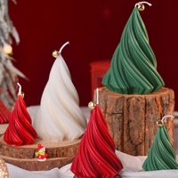 Bougie parfumée en spirale de Noël faite à la main, cadeaux de Noël en gros, décorations pour la maison, bougies originales en cire de soja