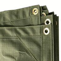 Bâche en toile enduite de cire, résistante, imperméable, résistante aux UV, avec œillets antirouille pour camion, tente, toit, camping et usage industriel