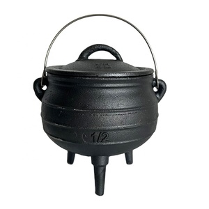Small <strong>Stew</strong> Potjie Cooker Cast Iron Cauldron <strong>Dish</strong> Serving Hot Cooking Pot 1200ml - Product Image 1