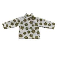 Yiwu Ruidian 2024 pull en laine chaud pour filles petite fille Sherpa col montant fleur à capuche manteaux et vêtements d'extérieur