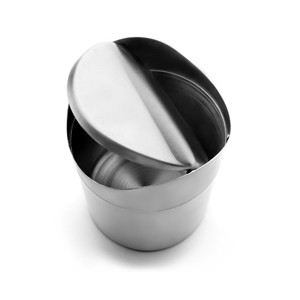 <b>Mini</b> Desktop Waste <b>Bin</b> Stainless Steel Swing Lid Compact Design - Product Image 2
