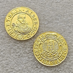 1628 ดัชนีฟรีดแลนด์ (อาณาจักรโบฮีเมีย) เหรียญที่ระลึกสไตล์โบราณ 1 ดูคาต, ของขวัญ, ของตกแต่งบ้าน - Product Image 1