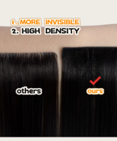 Extensions de cheveux naturels Starose Virgin Hair, trame naturelle, double trame, invisibles, extensions de cheveux humains à ruban adhésif, Remy européen, nouées à la main, vente directe d'usine