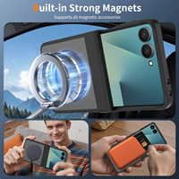 Coque de téléphone Samsung Galaxy Z Flip 7 8 anti-jaunissement, mate, magnétique, antichoc, souple, pivotante, protection de l'appareil photo, PC rigide, TPU