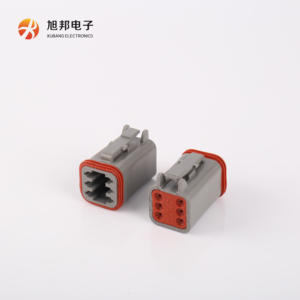 Разъемы Deutsch серии DT в наличии: DT06-6S, 6-контактные гнездовые автомобильные пластиковые разъемы с клеммами, электронные компоненты - Product Image 2