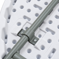 Tabouret pliant rond en plastique blanc HOMFUL 47 cm, siège portable en HDPE avec poignée, vente en gros pour le camping, le pique-nique, le jardin, la terrasse, l'extérieur