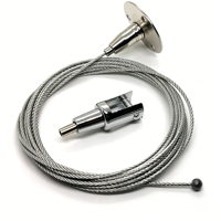 Kit de suspension pour panneau acoustique, panneau en acrylique, câble en acier, pince pour câble, ensemble de câbles de suspension pour plafond acoustique