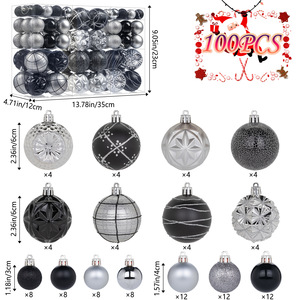 100 pièces <span class=keywords><strong>de</strong></span> boules <span class=keywords><strong>de</strong></span> Noël rouges <span class=keywords><strong>de</strong></span> haute qualité, décorations d'arbre pré-électroplaquées, pendentifs pour mariage <span class=keywords><strong>et</strong></span> fête, incassables <span class=keywords><strong>et</strong></span> lumineuses - Product Image 5