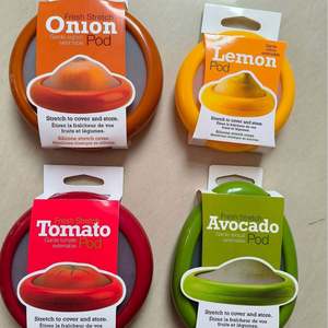 Ensemble de 4 contenants réutilisables pour avocat et tomates, hermétiques, écologiques, compatibles lave-vaisselle, grande et petite taille, pour le réfrigérateur - Product Image 1