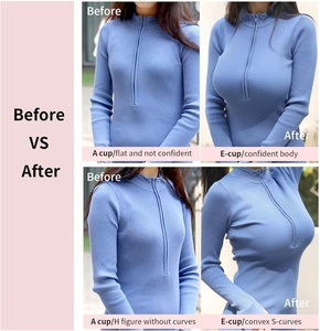 Ensemble de soutien-gorge prothétique ONEFENG, <span class=keywords><strong>seins</strong></span> en silicone solide, inserts concaves, coussinets, mastectomie, sous-vêtements sans armatures pour femmes au quotidien - Product Image 5