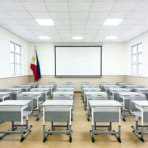 ชุดโต๊ะและเก้าอี้เรียนแบบฟิลิปปินส์ ทนทาน เหมาะสำหรับโรงเรียนประถมศึกษา สามารถเลือกสีได้ พร้อมฝาปิดด้านหน้า - Product Image 3