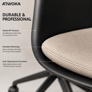 <span class=keywords><strong>Chaise</strong></span> <span class=keywords><strong>de</strong></span> <span class=keywords><strong>bureau</strong></span> ATWOKA Nordic Minimalist PP Shell - Siège <span class=keywords><strong>de</strong></span> réunion design moderne avec coussin rembourré pour <span class=keywords><strong>bureau</strong></span> collaboratif - Product Image 3