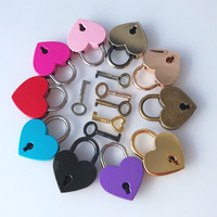 Mini serrure de sac à bagages en forme de cœur, cadenas de gymnastique avec clés, cadenas pour sac à main, petit artisanat, boîte de journal