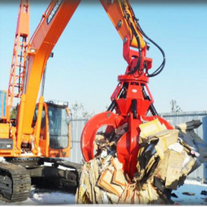 Pince hydraulique pour déchiquetage de déchets, pour excavatrice, à bras long et grande portée, motorisée, capacité 600L, vente en gros et au détail, matériel de construction - Product Image 1