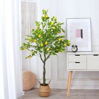 Simulatie Decoraties Faux Ingemaakte Citroen Vruchten Boom Plastic Fruit Bomen Nep Oranje Kunstmatige Lemon Tree