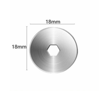 Lames de coupe rotatives OEM personnalisées avec logo, 18 mm, matériau SKS-7, couleur argentée, pour la découpe de tissus DIY avec couteau utilitaire à changement rapide