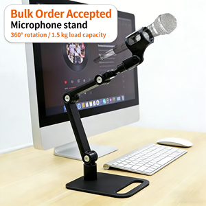 Support <span class=keywords><strong>de</strong></span> Microphone <span class=keywords><strong>de</strong></span> <span class=keywords><strong>Bureau</strong></span> Professionnel pour Studio, Commande en Gros, Logo Personnalisé, pour Podcast, MCN, <span class=keywords><strong>Bureau</strong></span>, Entreprise - Product Image 1