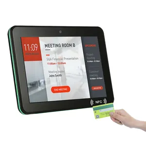 Painel de montagem interativa de parede, 13 22 23 polegadas painel industrial ganha android tablet nfc poe lcd painel kiosk monitor de tela sensível ao toque