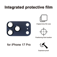 Protection d'écran et d'objectif d'appareil photo en verre trempé et alliage d'aluminium, couverture intégrale monobloc pour iPhone 17 18 Pro