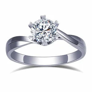 Mishang 18K Jewelry Solitaire Trendy Ring CVD Lab Diamond Ring For Women